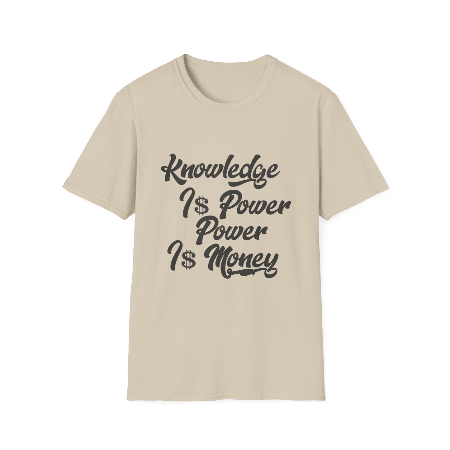 Knowledge Is Power Unisex Softstyle T-Shirt - Stylish Motivational Tee