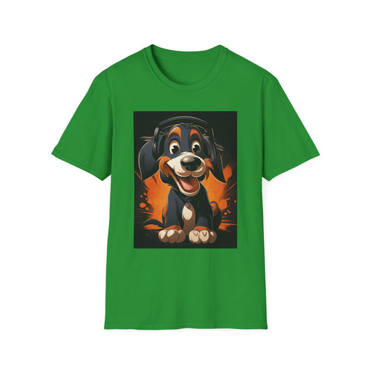 Happy Dog Graphic Unisex Softstyle T-Shirt - Perfect for Dog Lovers