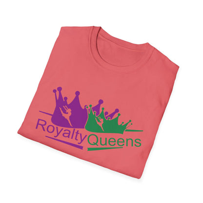 Royalty Queens T-Shirt, Unisex Softstyle Tee for Celebrations, Birthday Gifts, Empowerment Wear, Casual Fashion, Crown Design