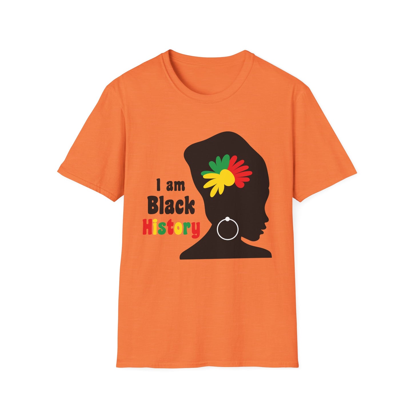 I Am Black History Unisex Softstyle T-Shirt | Black History Month Gift, Empowerment Shirt, Cultural Pride Tee, Education Awareness
