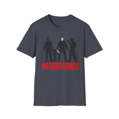 Squad Goals Unisex T-Shirt, Funny Graphic Tee, Group Friend Shirt, Movie Night Outfit, Halloween Costume Top, Gifting for Friends