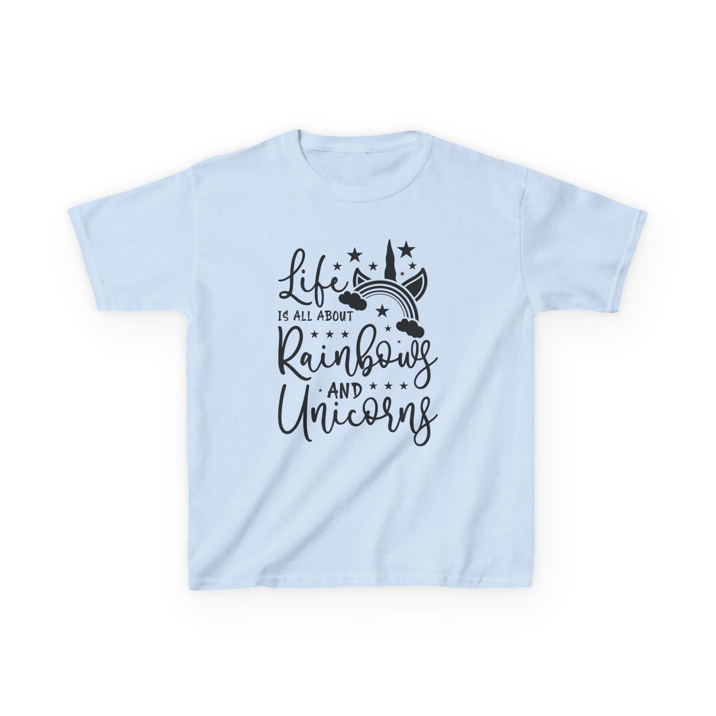 Kids Rainbow Unicorn Tee - Life is All About Fun