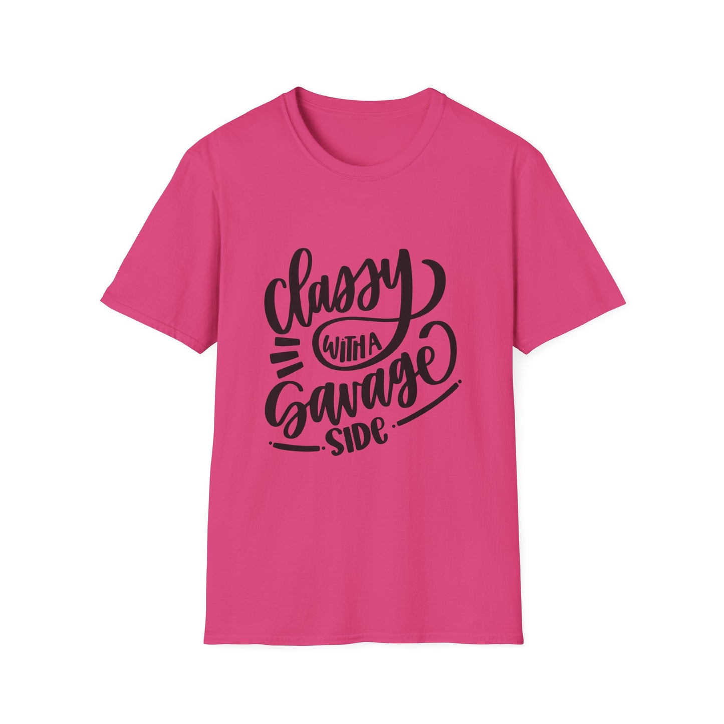 Classy with a Savage Side Unisex Softstyle T-Shirt - Trendy Graphic Tee for Casual Wear
