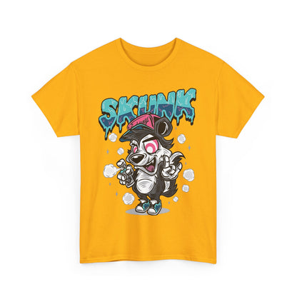 Cool Cartoon Graphic Tee - 'Skunk' Design, Unisex Heavy Cotton T-Shirt