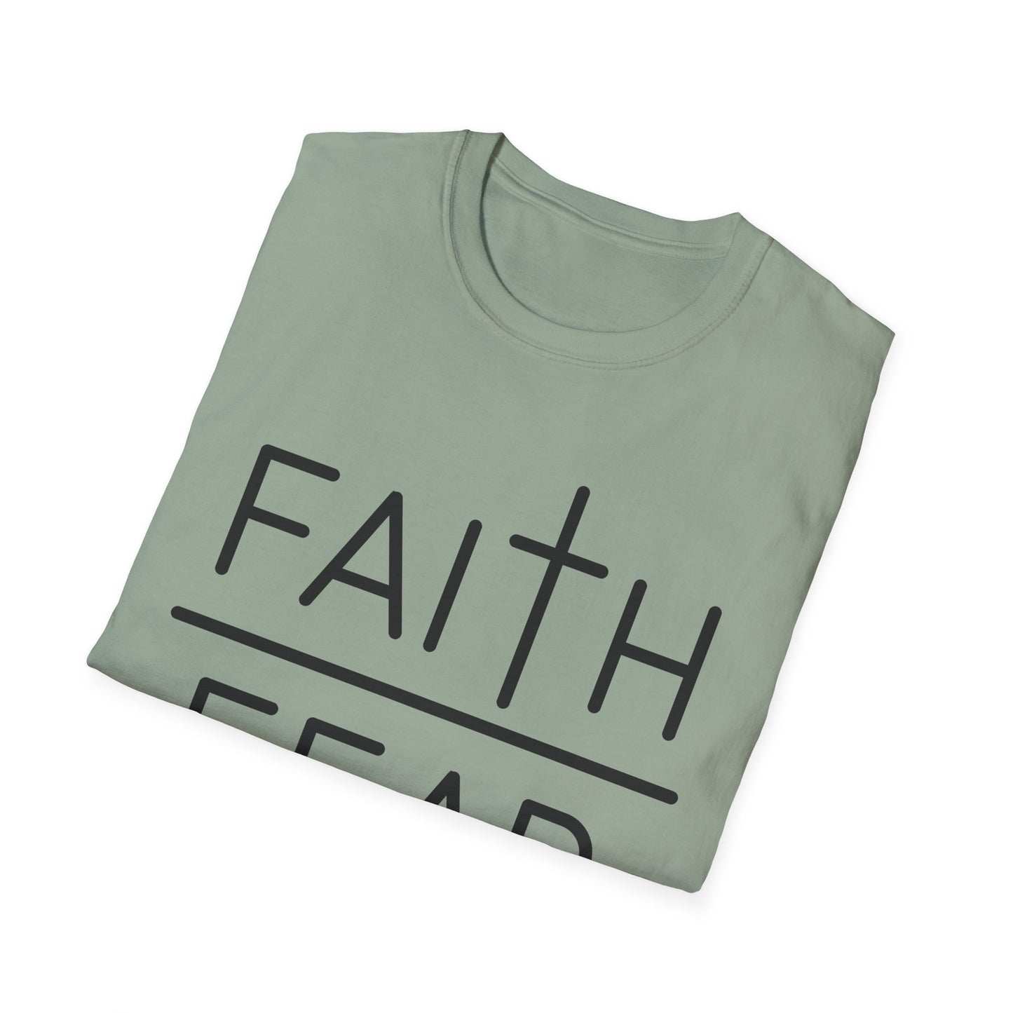 Inspirational Faith Over Fear T-Shirt | Unisex Softstyle Tee