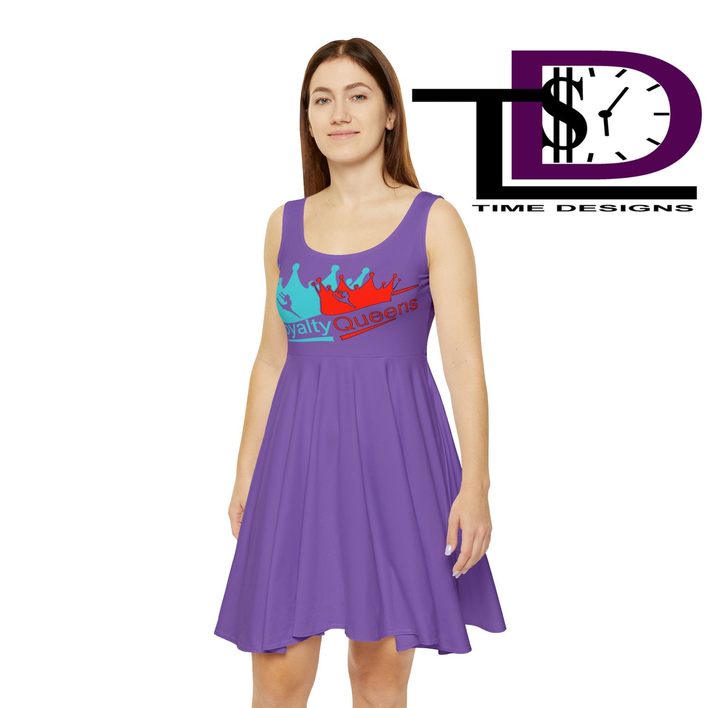 Royalty Queens Women's Skater Dress, Fun Summer Dress, Casual Dress, Birthday Gift, Festival Outfit, Queen Vibes, AOP Skater Dress