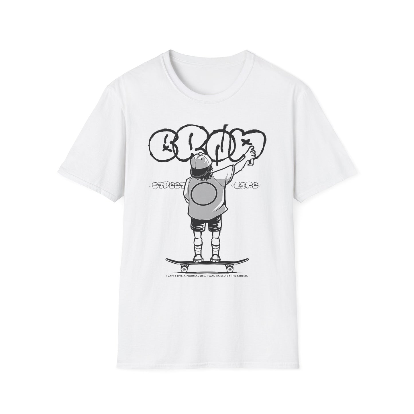 Skateboard Graffiti T-Shirt – Unisex Softstyle Tee for Streetwear Fans