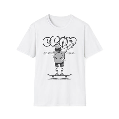 Skateboard Graffiti T-Shirt – Unisex Softstyle Tee for Streetwear Fans
