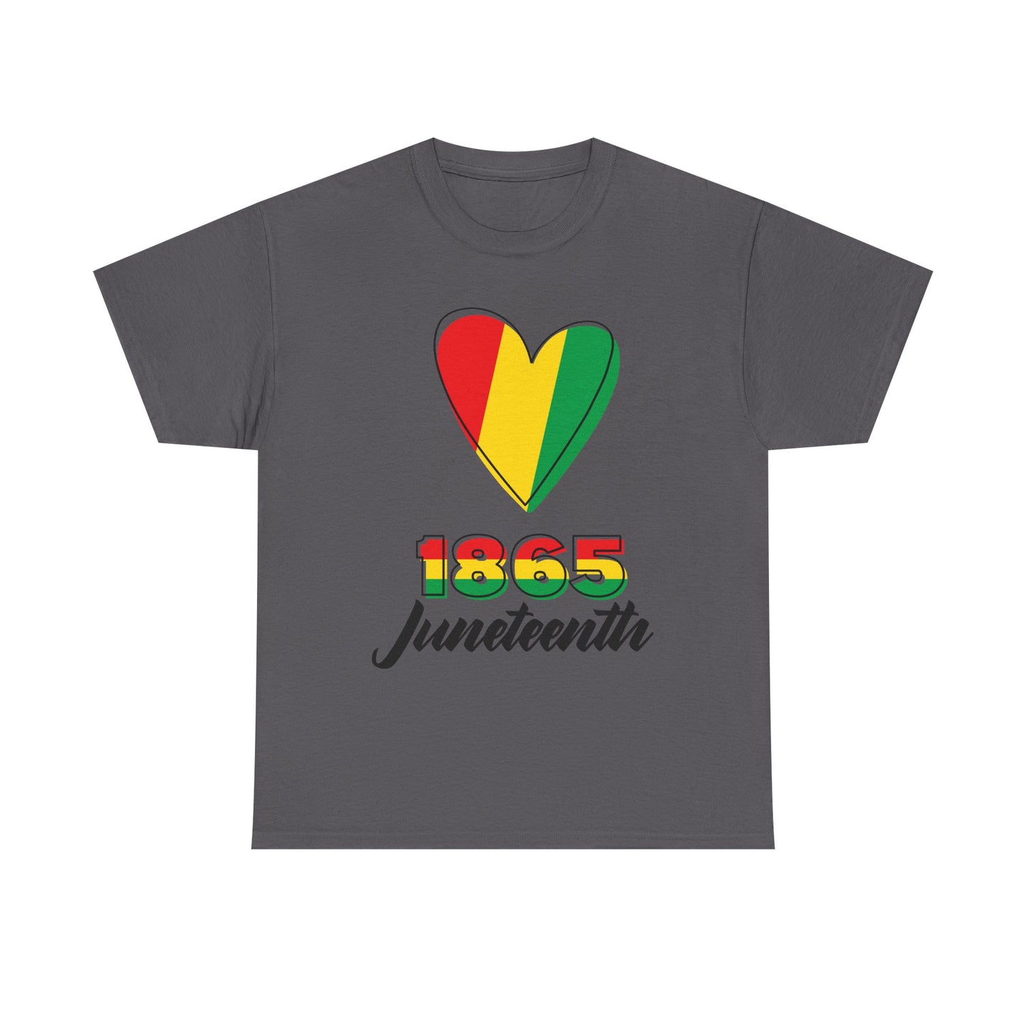Juneteenth Heart Unisex Heavy Cotton Tee, Celebrate Freedom, Heritage Spirit Shirt, Black History Month Gift, Casual Tee for All