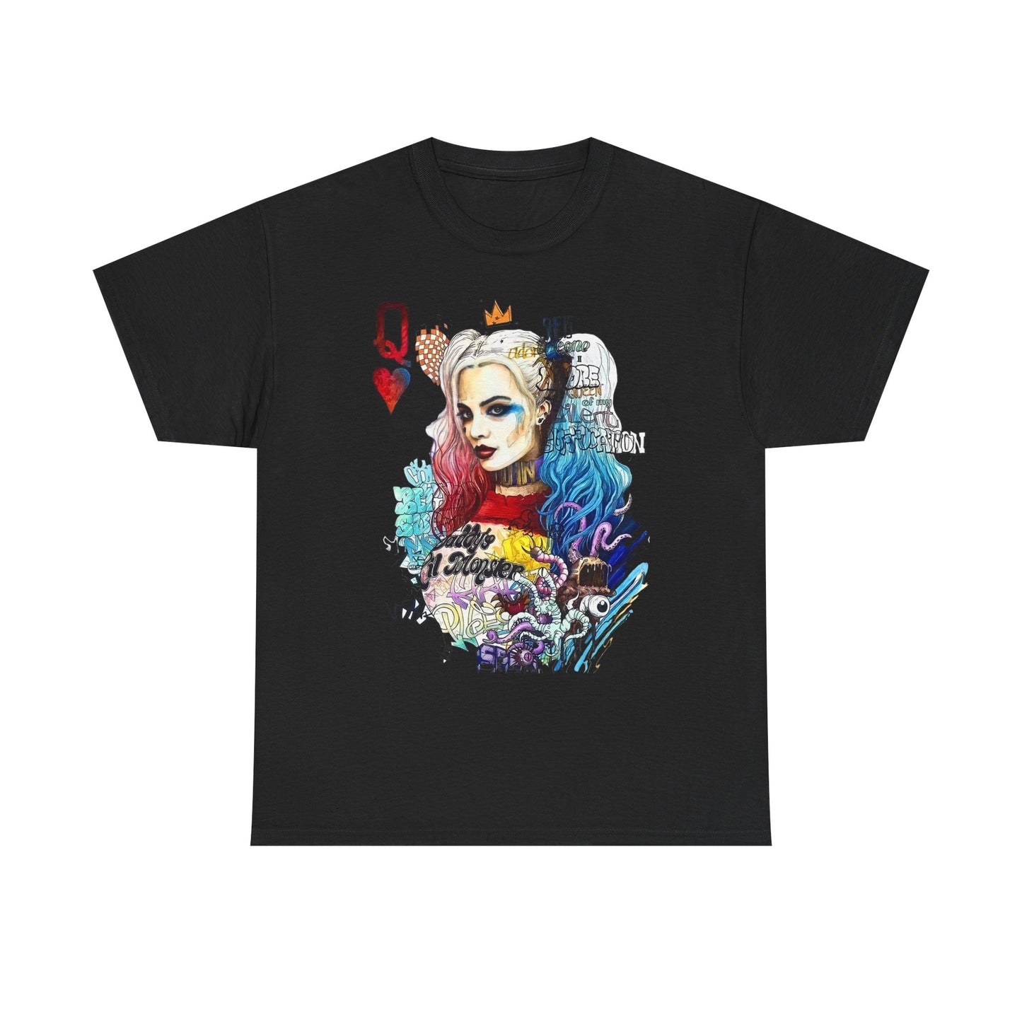 Harley Quinn Inspired Unisex Heavy Cotton Tee - Bold Graphic Design