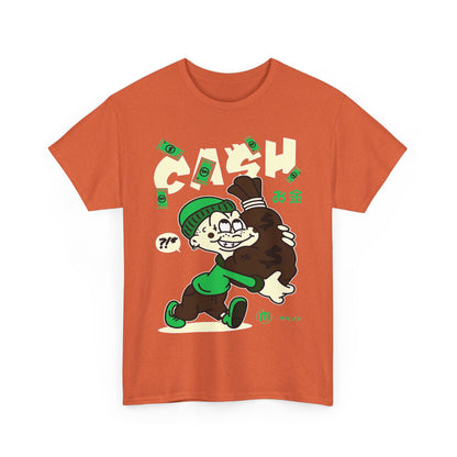 Cash Cartoon Unisex Heavy Cotton Tee - Streetwear Vibe