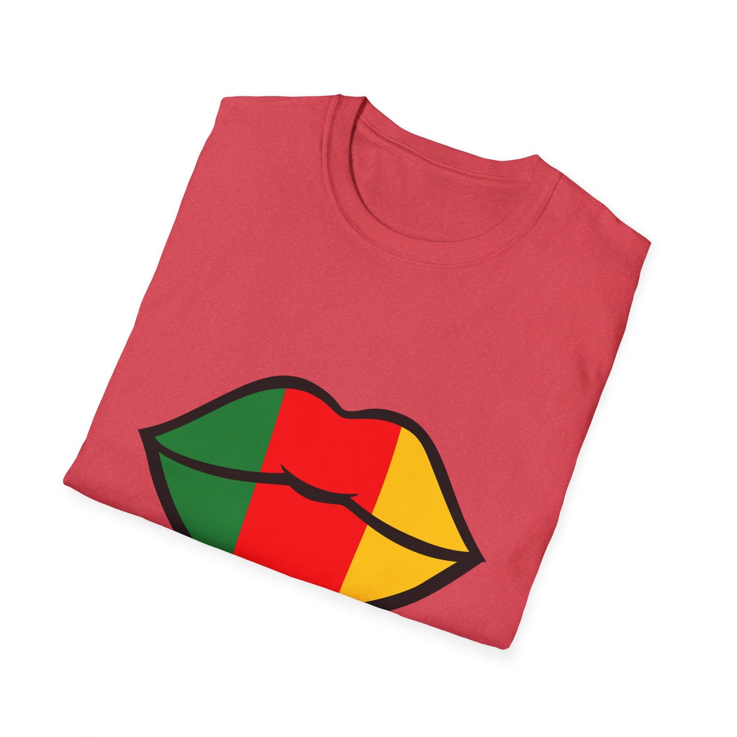 Cameroon Lips Unisex Softstyle T-Shirt, Graphic Tee, Statement Shirt, Cultural Pride Apparel, Casual Wear, Gift Idea