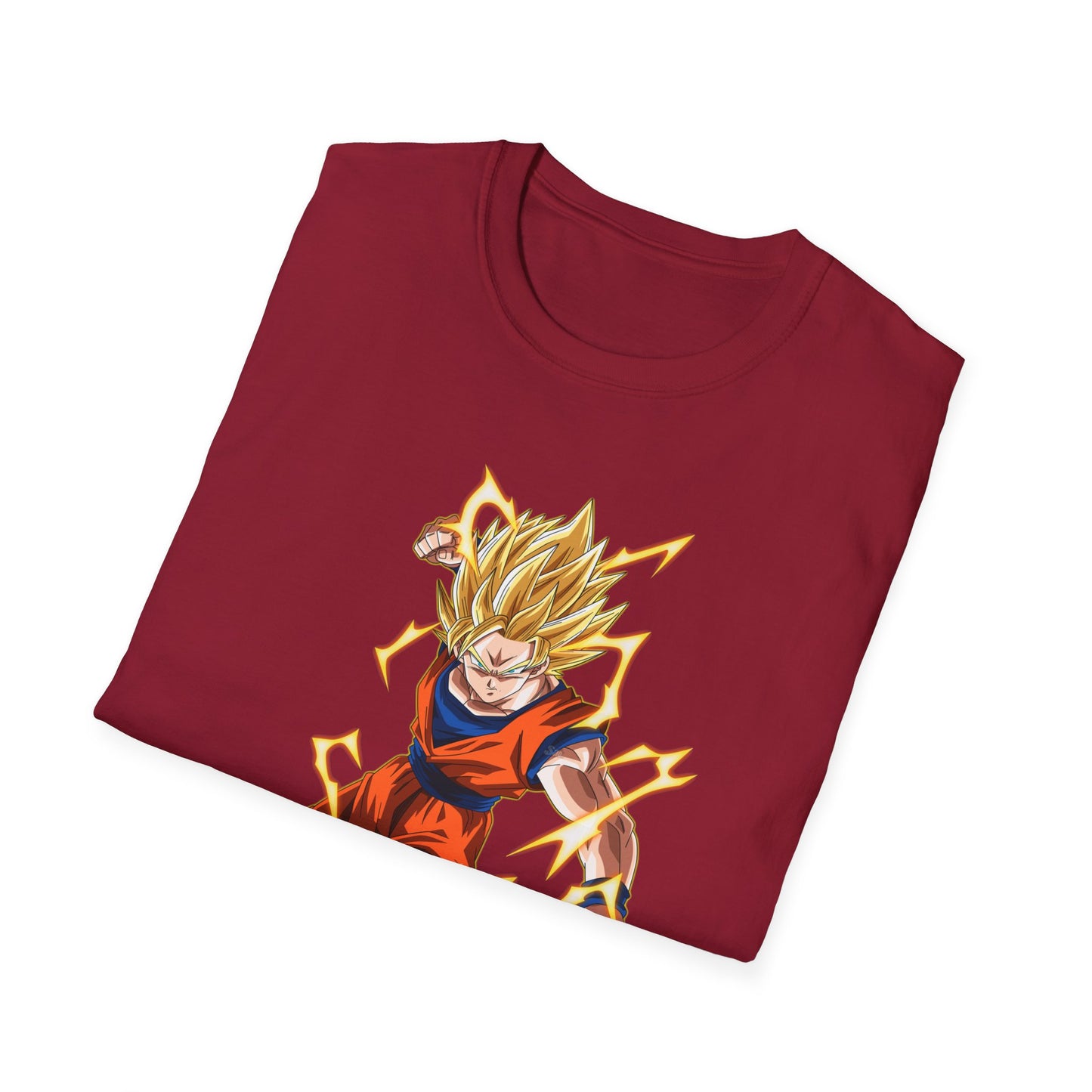 Super Saiyan Goku Unisex Softstyle T-Shirt, Anime Shirt, Dragon Ball Z Tee, Gift for Fans, Streetwear Apparel