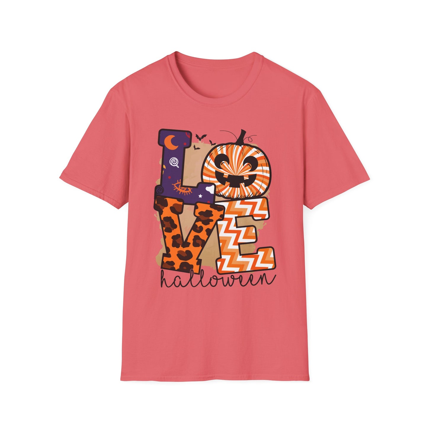 Halloween Love T-Shirt | Unisex Softstyle Tee for Fall | Spooky Season Apparel | Cute Halloween Shirt | Gift for Ghost Lovers