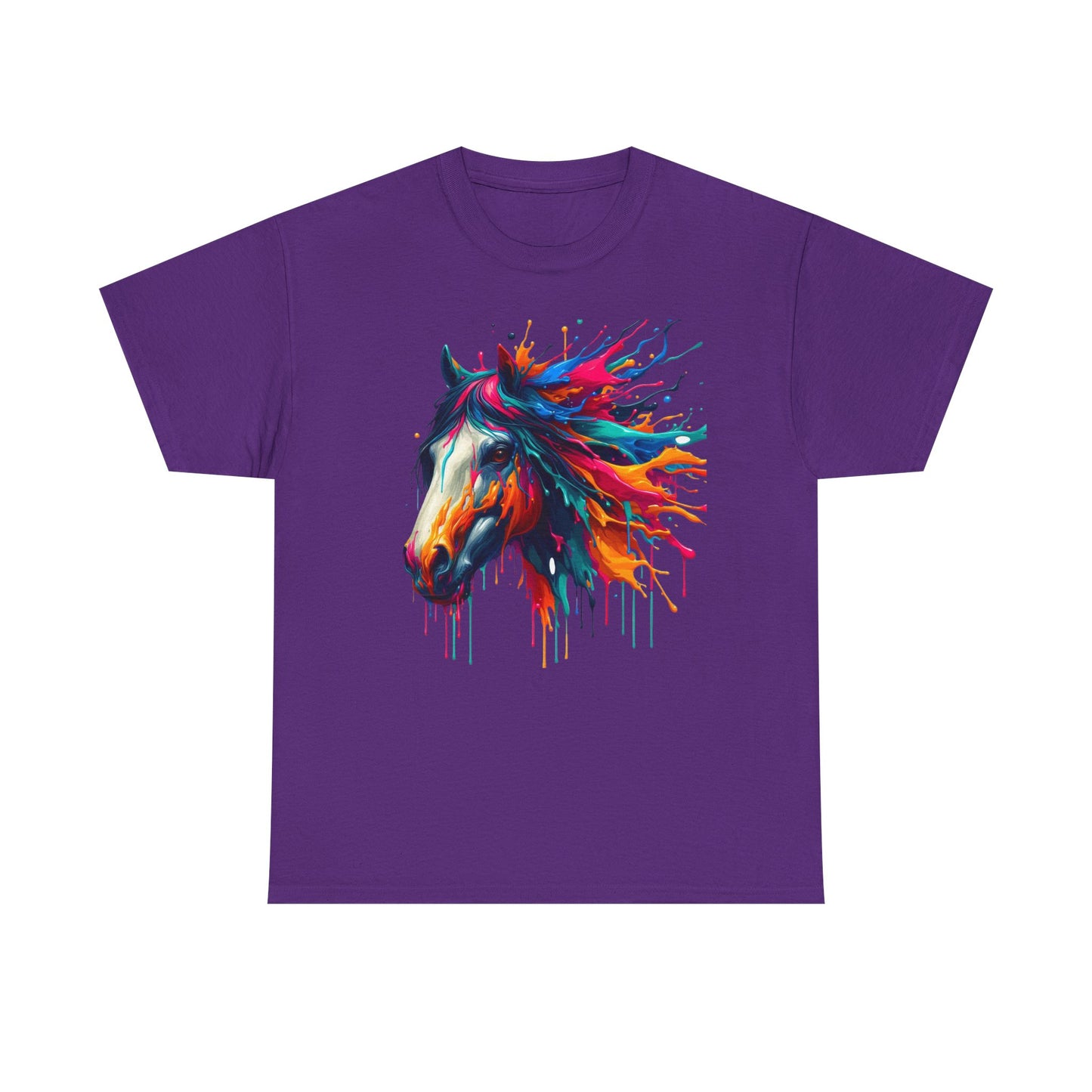 Vibrant Horse Art Unisex Heavy Cotton Tee