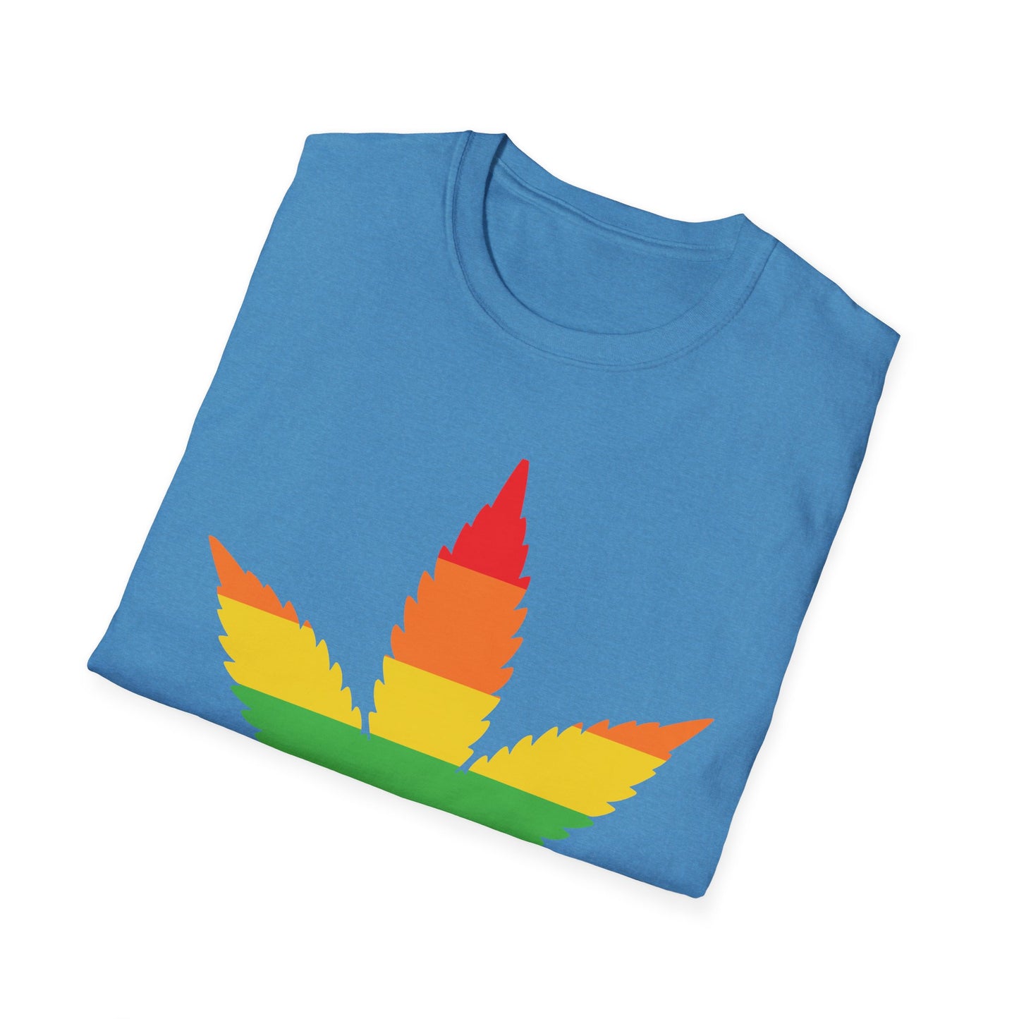 Rainbow Cannabis Leaf T-Shirt, Pride Shirt, LGBTQ+ Apparel, Gift for Cannabis Lovers, Summer Fashion, Unisex Tee