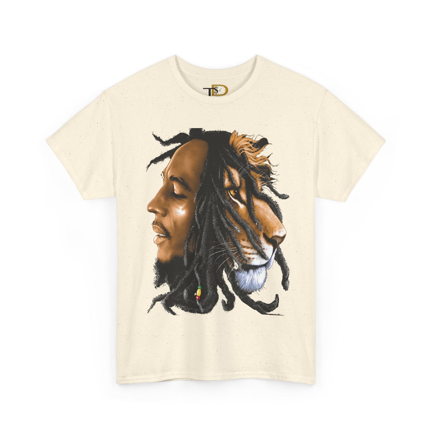Unisex Heavy Cotton Tee - Inspiring Lion and Human Design