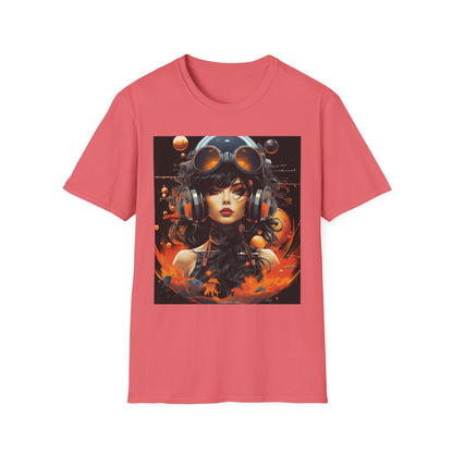 Bold Graphic Unisex T-Shirt - Retro Space Girl Design