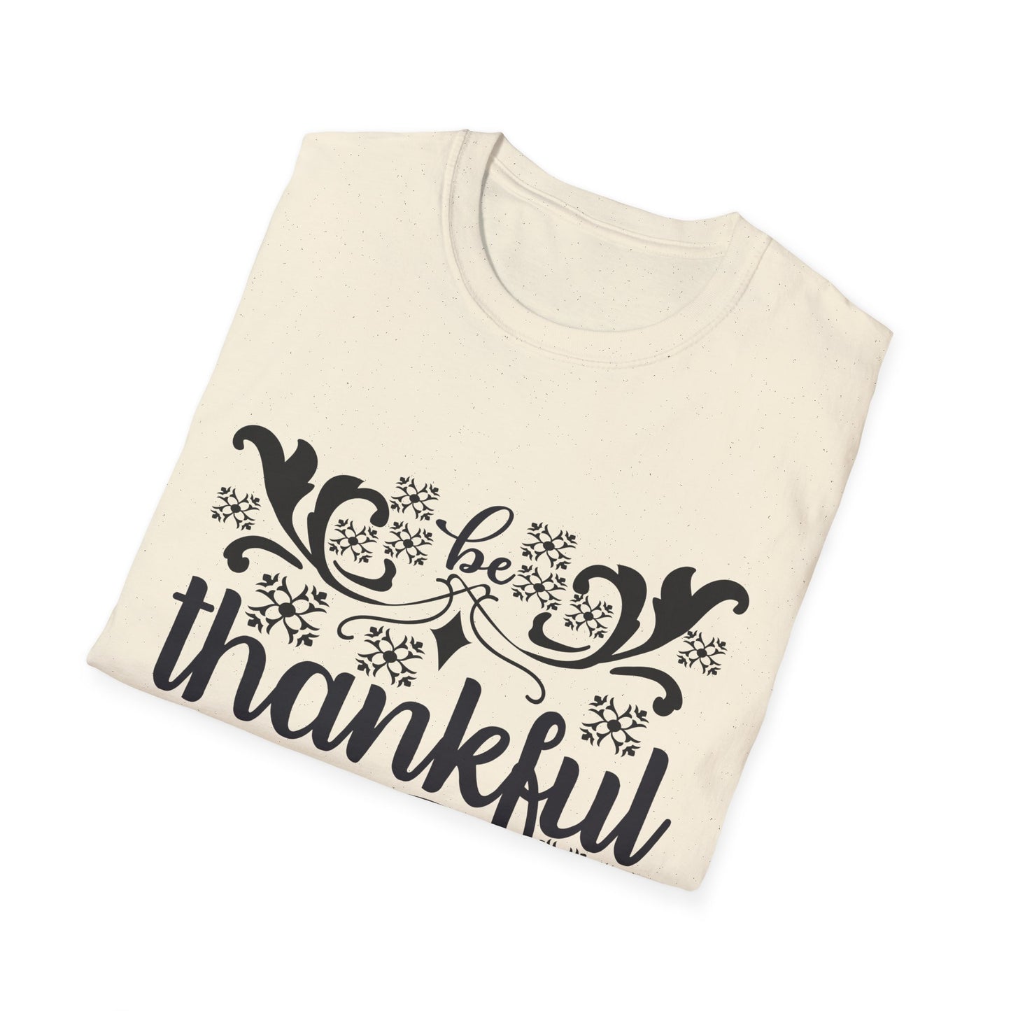Thankful Unisex Softstyle T-Shirt - Fall Fashion, Thanksgiving Gift, Casual Wear, Gratitude Tees, Everyday Comfort