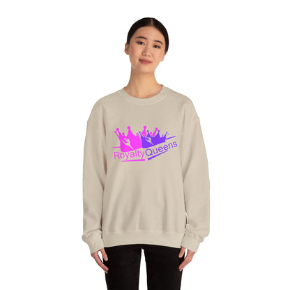 Royalty Queens Crewneck Sweatshirt — Pink & Purple Crown Graphic