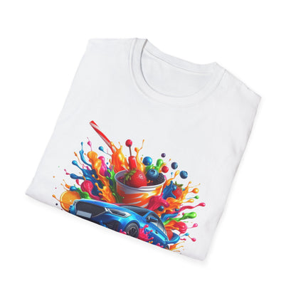 Colorful Drip Art Unisex Softstyle T-Shirt