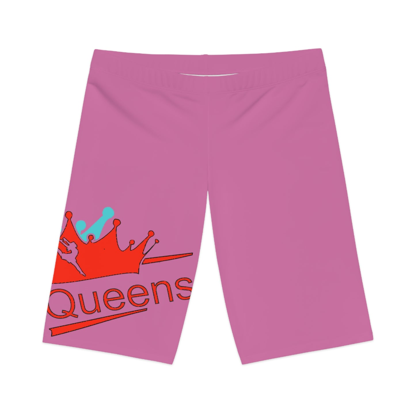 Royalty-Themed Women's Bike Shorts | Motivational Exercise Gear for Queens, Activewear, Sporty Style, Fitness Apparel, Cycling Shorts