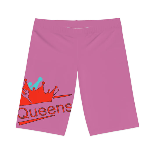 Royalty-Themed Women's Bike Shorts | Motivational Exercise Gear for Queens, Activewear, Sporty Style, Fitness Apparel, Cycling Shorts