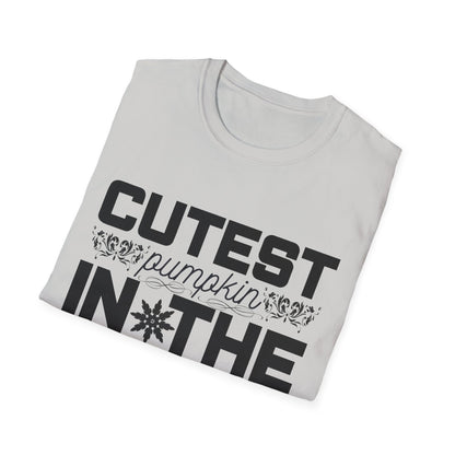 Cutest Pumpkin in the Patch Unisex Softstyle T-Shirt, Fall Fashion Tee, Halloween Shirt, Thanksgiving Outfit, Seasonal Gift