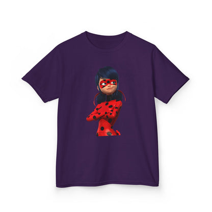 Cool Ladybug Superhero Kids Heavy Cotton Tee | Fun and Playful Design for Young Heroes