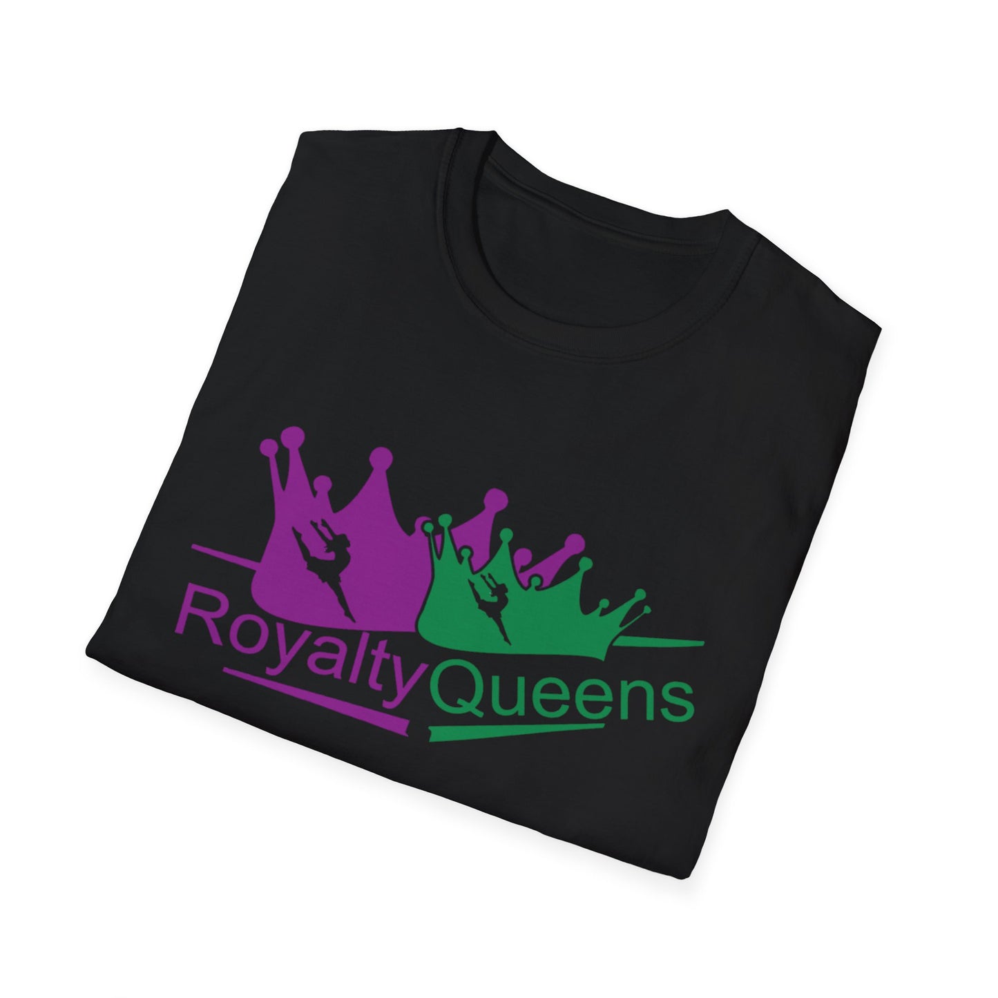 Royalty Queens T-Shirt, Unisex Softstyle Tee for Celebrations, Birthday Gifts, Empowerment Wear, Casual Fashion, Crown Design