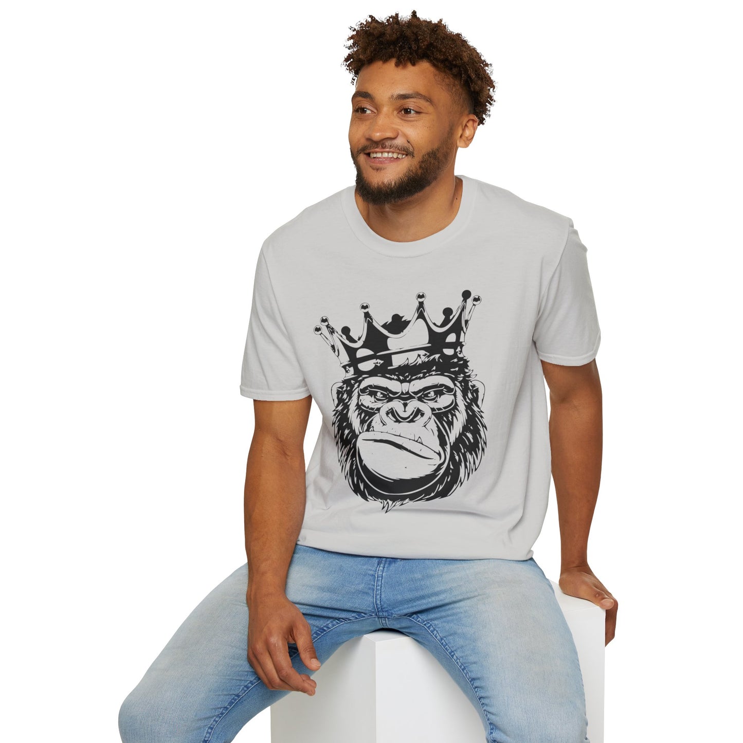 King Status Gorilla T-Shirt | Unisex Softstyle Tee for Casual Wear