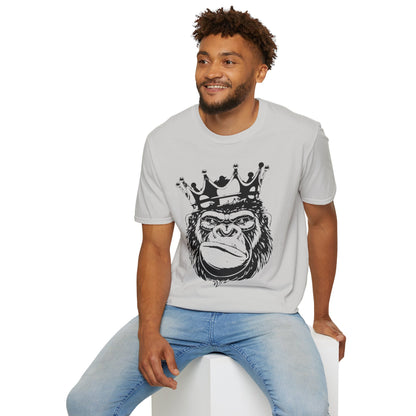 King Status Gorilla T-Shirt | Unisex Softstyle Tee for Casual Wear