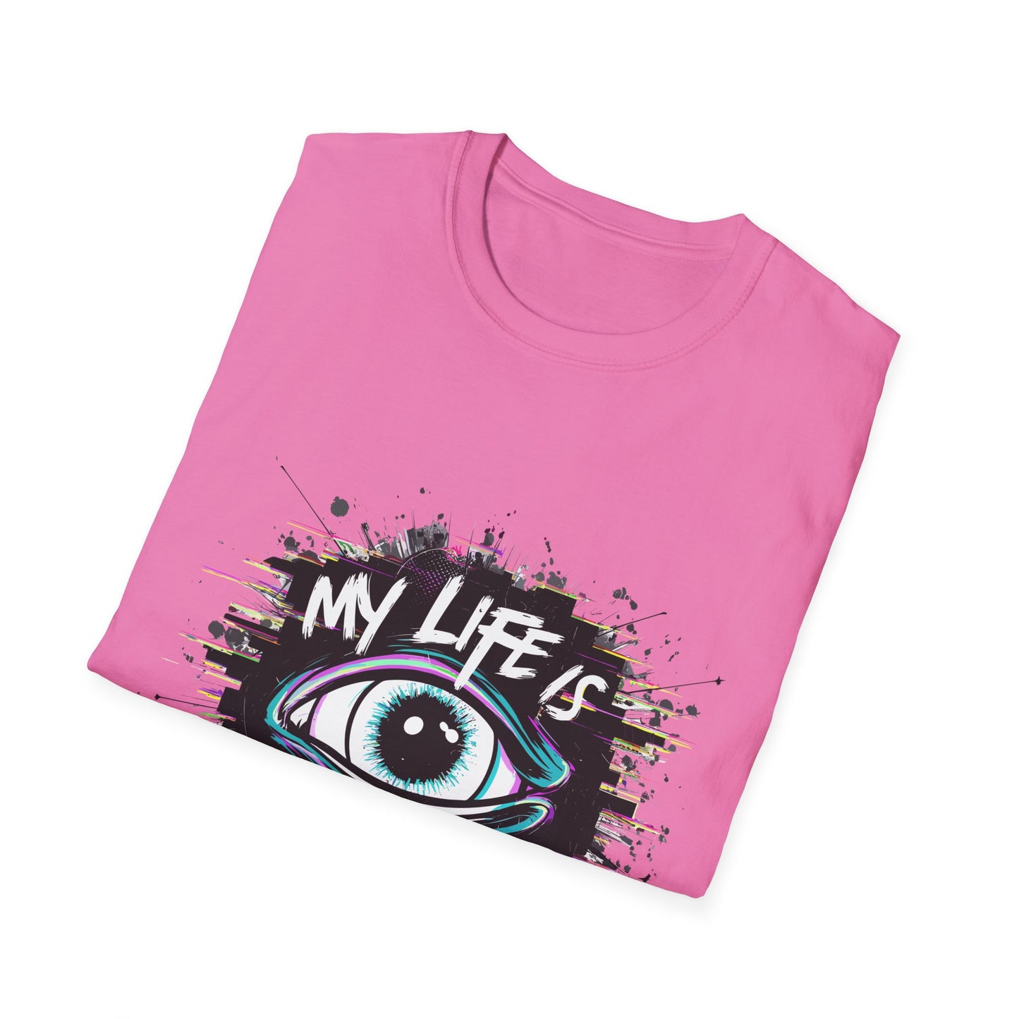 Unisex Hypnotized Eye T-Shirt, Softstyle Tee, Cool Graphic Shirt, Gift for Dreamers, Casual Wear, Trendy Fashion Tee