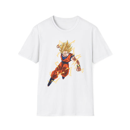 Super Saiyan Goku Unisex Softstyle T-Shirt, Anime Shirt, Dragon Ball Z Tee, Gift for Fans, Streetwear Apparel