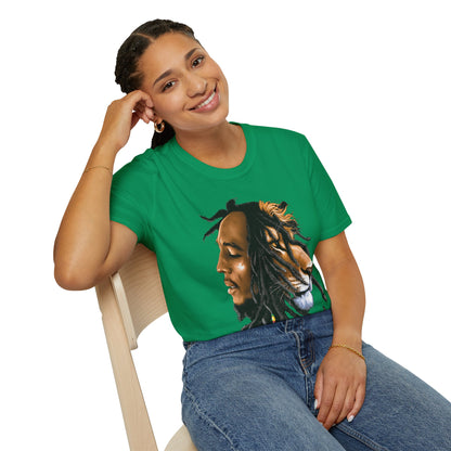 Rasta Lion Unisex Softstyle T-Shirt - Reggae Vibes Inspired Apparel