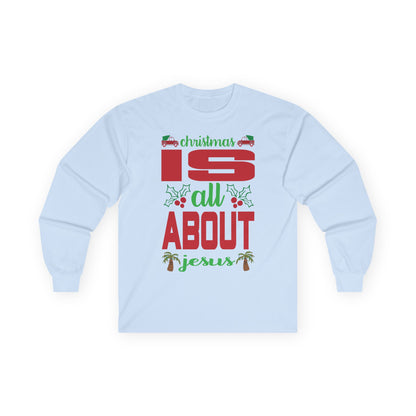 Unisex Christmas Long Sleeve Tee, Meaningful Holiday Shirt, Faith-Based Gift, Family Gathering Wear, Winter Party Outfit, Jesus [...]