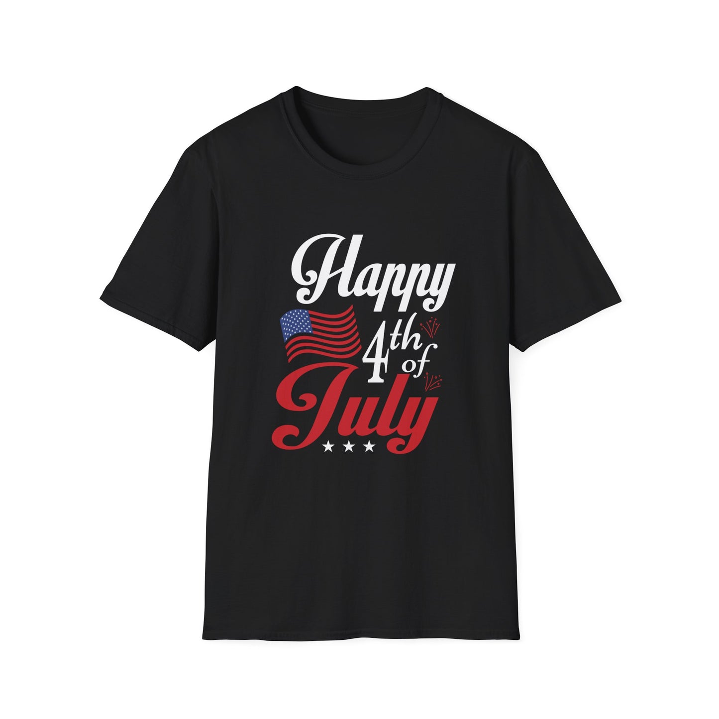 Patriotic 4th of July Unisex Softstyle T-Shirt, Independence Day Tee, Festival Shirt, Summer Celebrations, BBQ Outfit