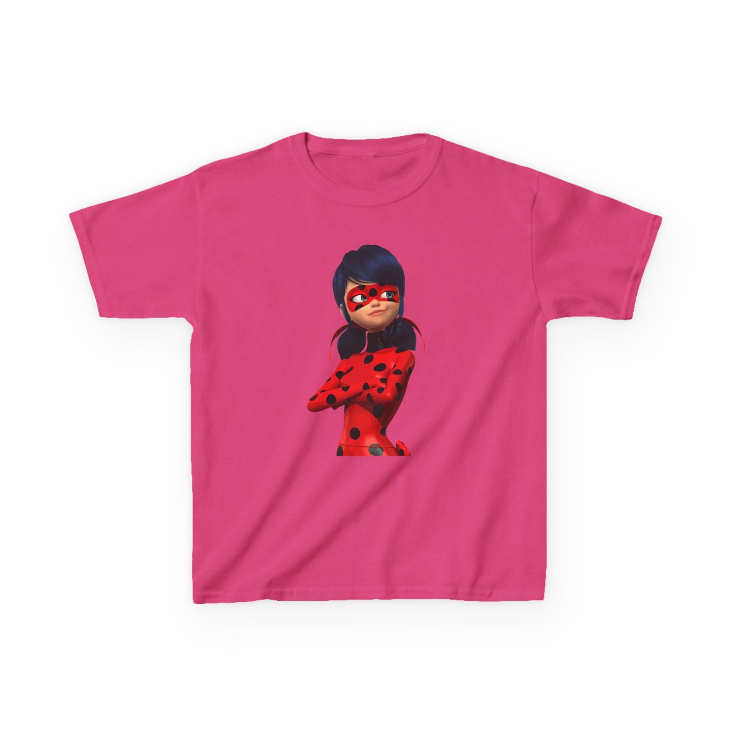 Cool Ladybug Superhero Kids Heavy Cotton Tee | Fun and Playful Design for Young Heroes