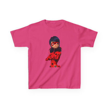 Cool Ladybug Superhero Kids Heavy Cotton Tee | Fun and Playful Design for Young Heroes