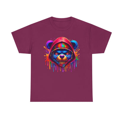 Colorful Graffiti Bear Unisex Heavy Cotton Tee