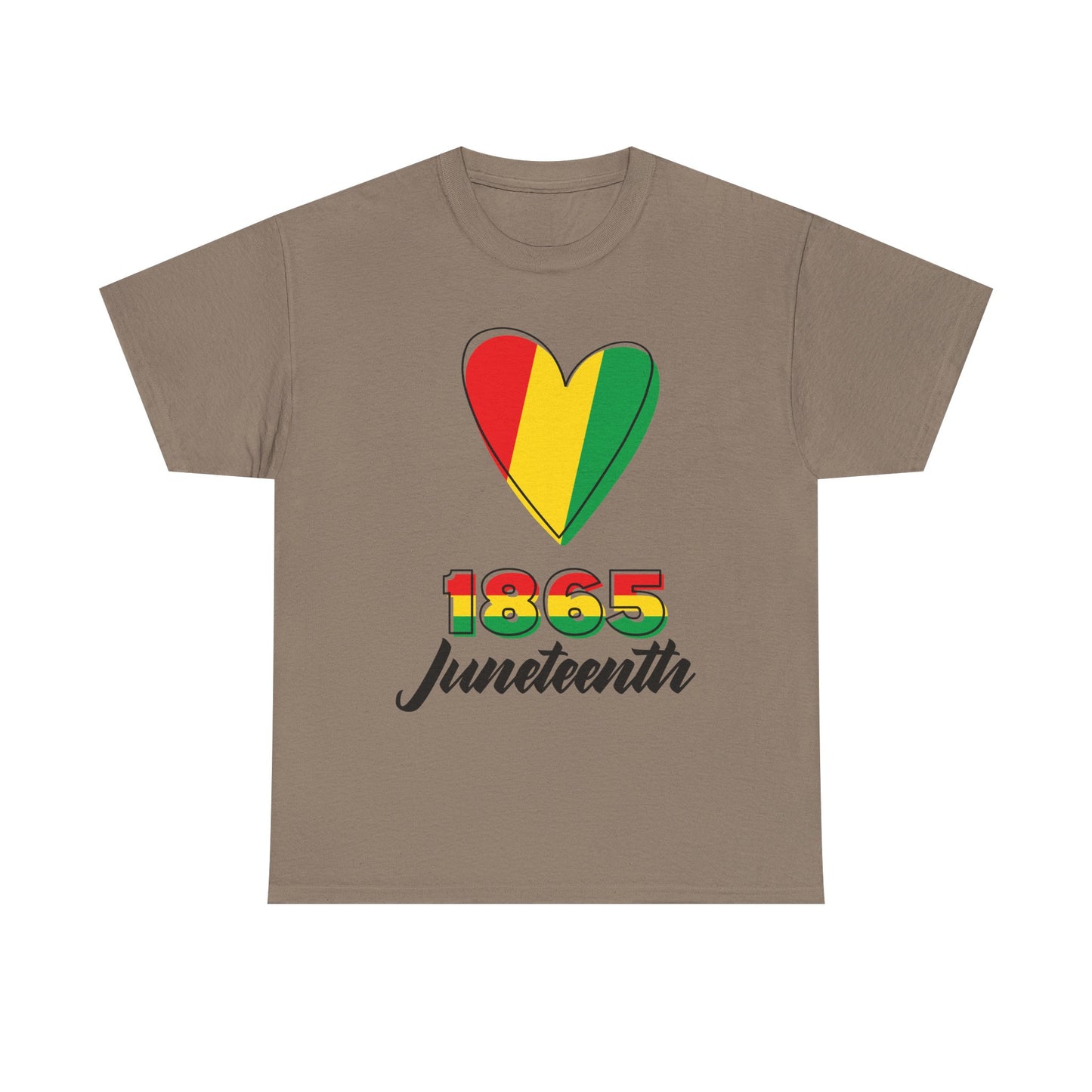 Juneteenth Heart Unisex Heavy Cotton Tee, Celebrate Freedom, Heritage Spirit Shirt, Black History Month Gift, Casual Tee for All