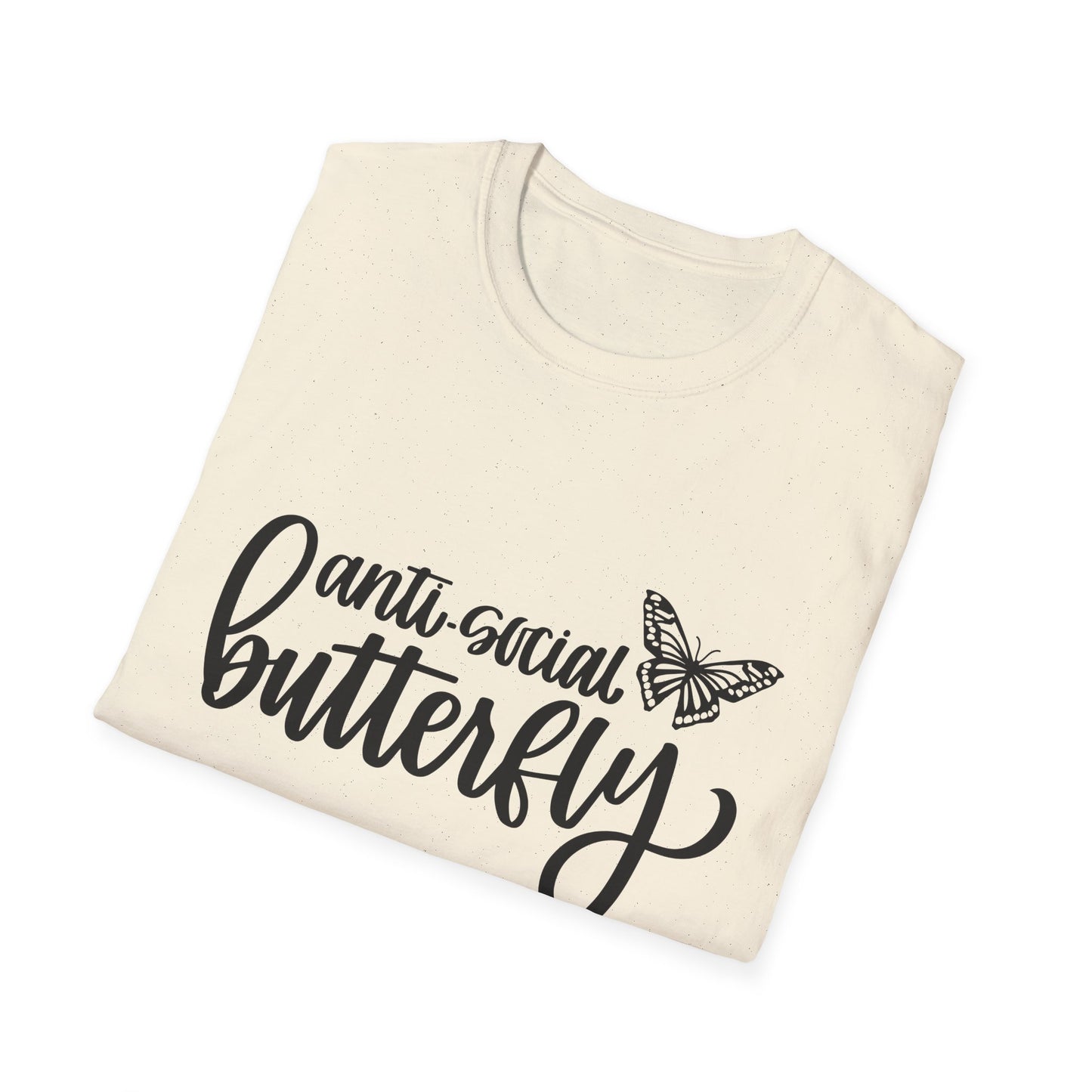 Anti-Social Butterfly Unisex Softstyle T-Shirt - Perfect for Introverts