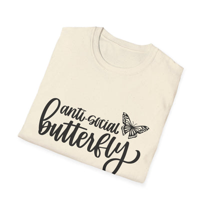 Anti-Social Butterfly Unisex Softstyle T-Shirt - Perfect for Introverts