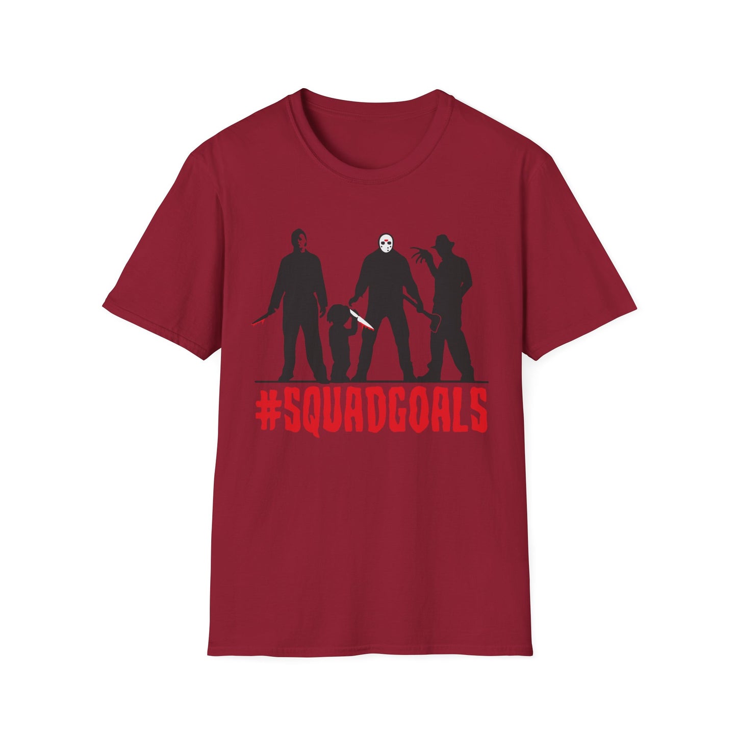 Squad Goals Unisex T-Shirt, Funny Graphic Tee, Group Friend Shirt, Movie Night Outfit, Halloween Costume Top, Gifting for Friends