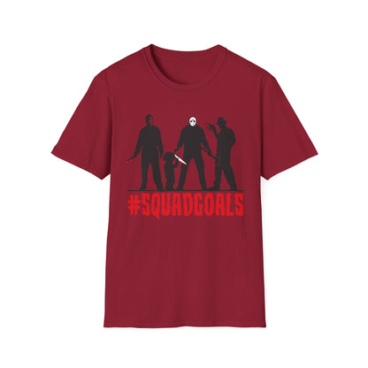 Squad Goals Unisex T-Shirt, Funny Graphic Tee, Group Friend Shirt, Movie Night Outfit, Halloween Costume Top, Gifting for Friends
