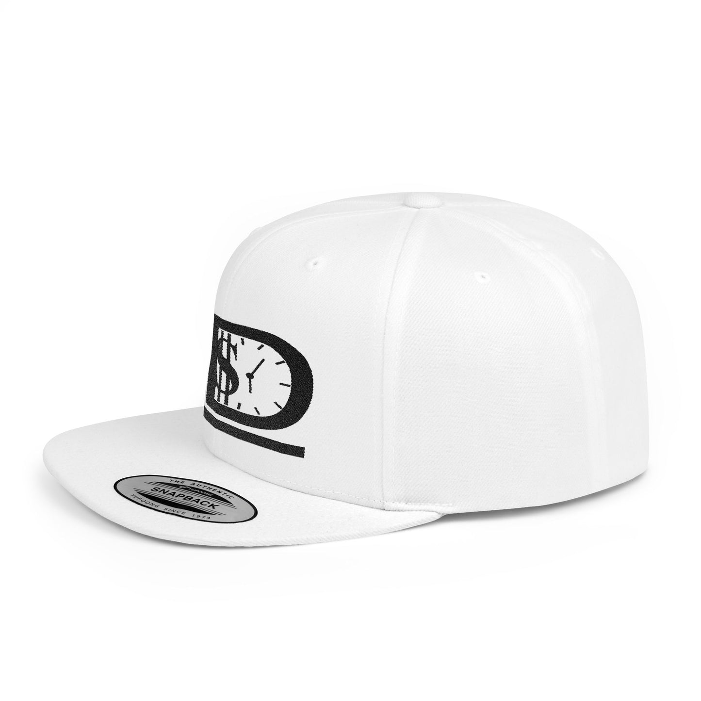 Stylish Flat Bill Snapback Hat with Unique Clock Design, Trendy Cap for Fashion Lovers, Perfect Gift for Birthdays, Holidays, Special Events