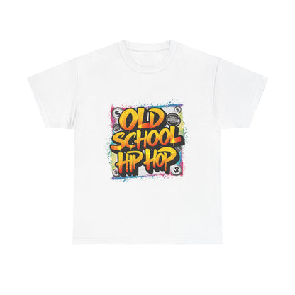 Old School Hip Hop Unisex Heavy Cotton Tee, Retro Streetwear Shirt, Gift for Music Lovers, Vintage Hip Hop Apparel, Cool Graphic Tee