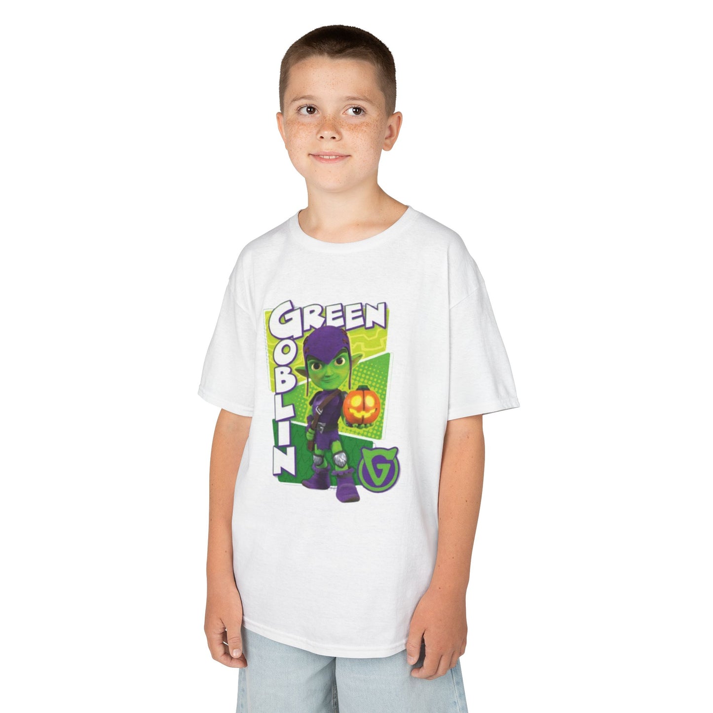 Kids Green Goblin Tee - Fun Halloween T-Shirt for Kids