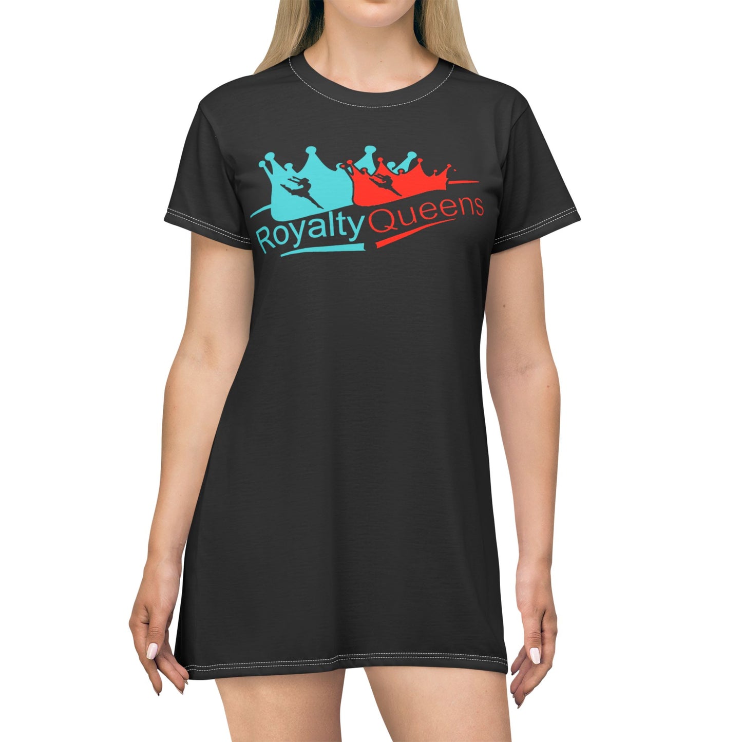 Royalty Queens T-Shirt Dress - Fun & Stylish Casual Wear for Queens