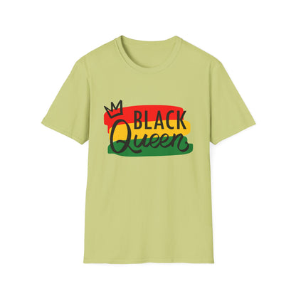 Black Queen Unisex Softstyle T-Shirt | Empowerment, Cultural Pride, Casual Wear, Gift for Her, Black History Month